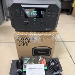 AMPACE ANDES 600 PRO PORTABLE POWER STATION FAST CHARGING-FOR CAMPING.RVS.EMERGENCY ADAPTORS FOR CAR AND HOME RECHARGE  Flash Recharge] Achieve an imp