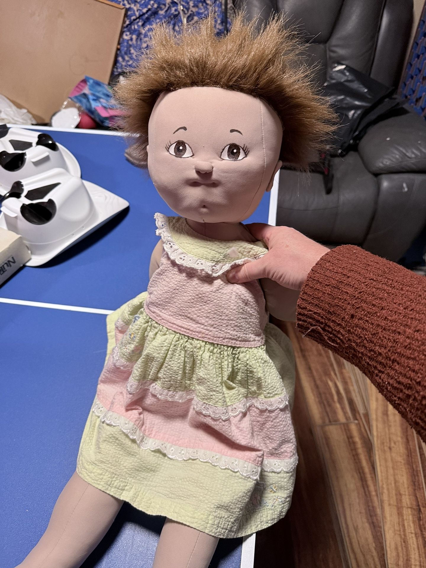 Vintage Handmade Cloth Rag Doll – Mother & Daughter Made, Mid-1980s