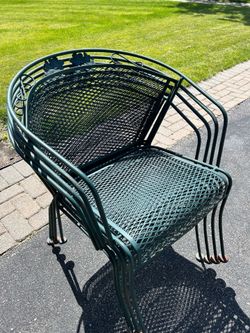 4 Vintage Woodard Briarwood barrel chairs