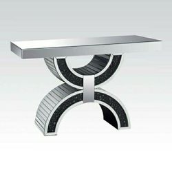 Console Table Accent Table Entry Table Faux Crystals Black Glam Mirrored Wall Mirror Sold SEPARATELY Financing Available 