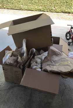 Moving boxes and paper wrap