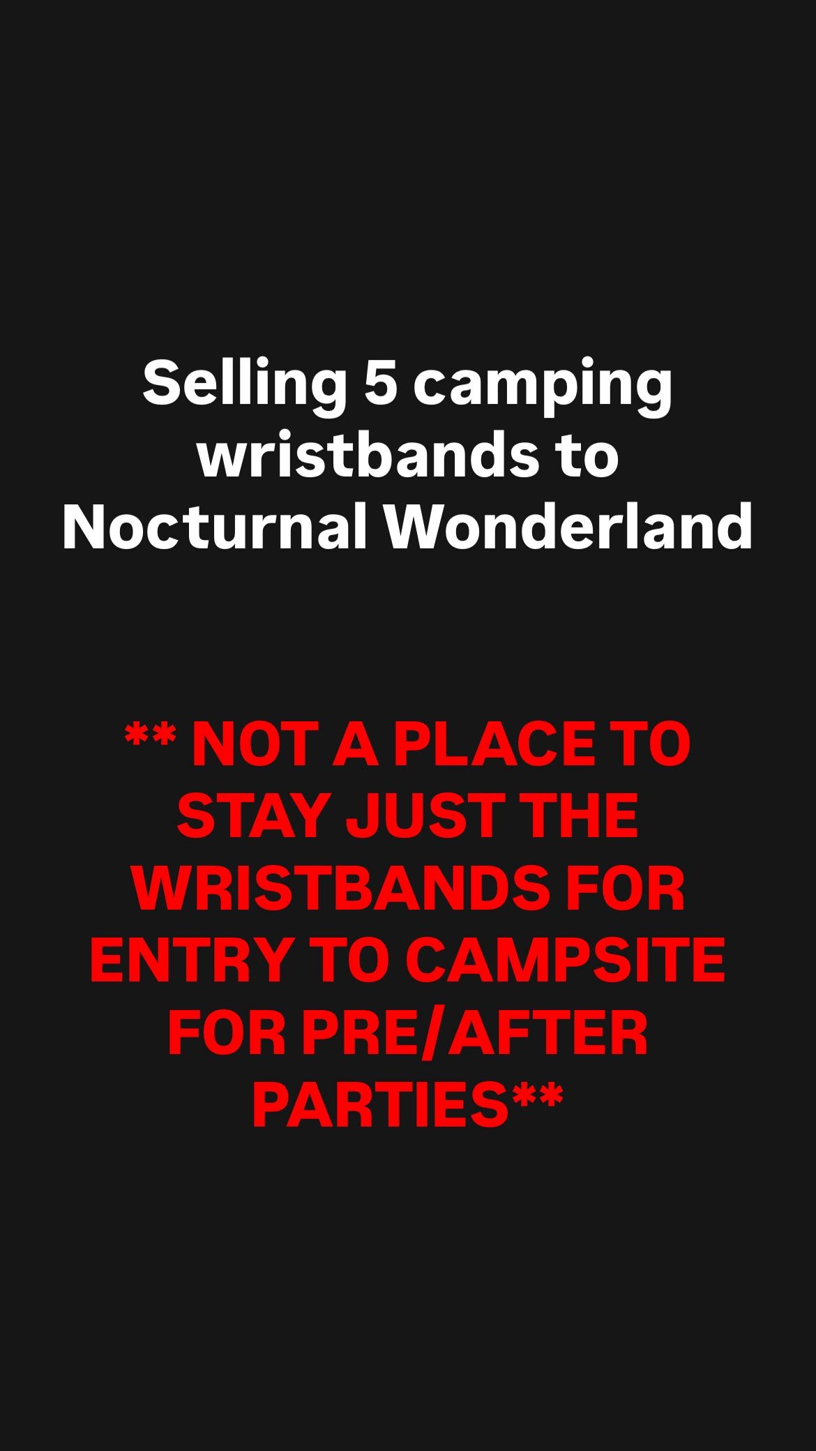 Nocturnal Camping Wristbands 