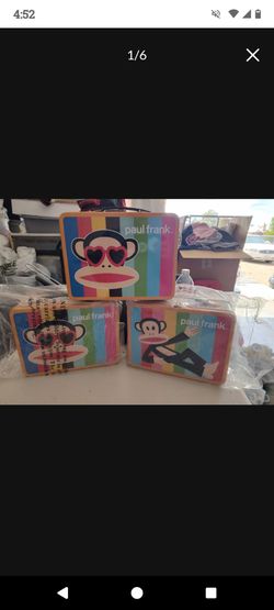 New Paul Frank Tin Box with handle