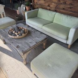 IKEA Sofa & Ottomans 