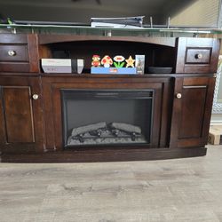 Tv Stand and Fireplace