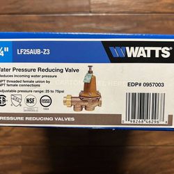 Watts LF25AUB-Z3 3/4" Pressure Reducing Valve

