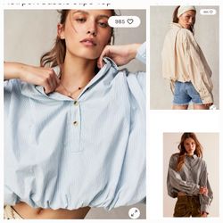 New Free People Bubble Striped Tops Size XL $45 Each 