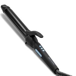 BIO IONIC Long Barrel Styler Curling Hair Iron With Moisture Heat Tech 1.25”.   Open box item is new! 