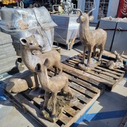 CEMENT DEER STATUES