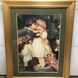 Over The Garden Wall Framed Print (by Frederick Morgan)