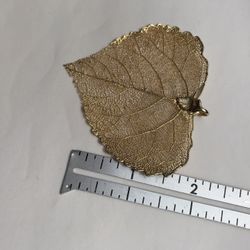 Large Pure Gold Dipped Real Large  Leaf Pendant 