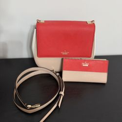 Kate spade crossbody with matching wallet 