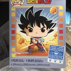 Goku GameStop Exclusive Funko Pop And Shirt.