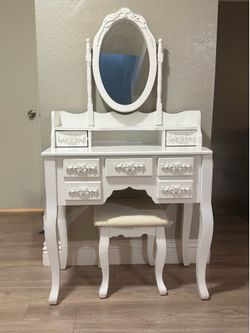 White vanity