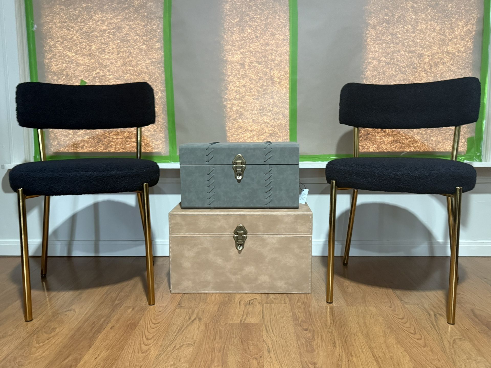 Set Of 2 Black Dining Chairs
