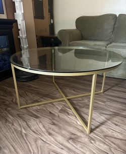 New glass table