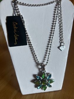 Genuine Abalone and Crystal Necklace