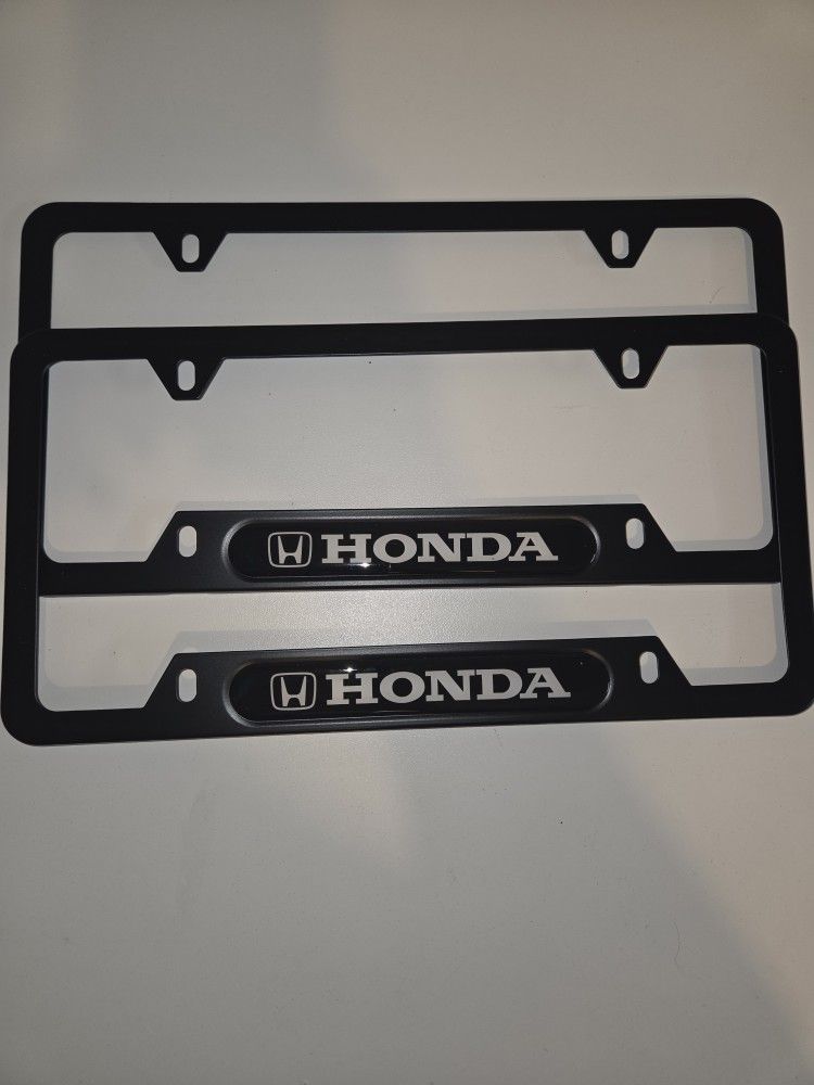 Set Of 2 License Plate Frames Honda NEW