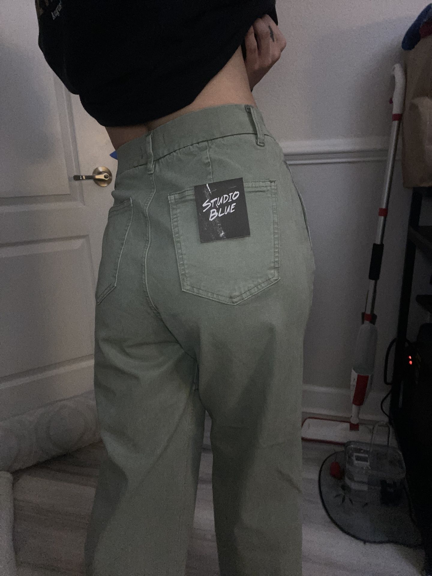 Brand New Light Green Denim Pants 