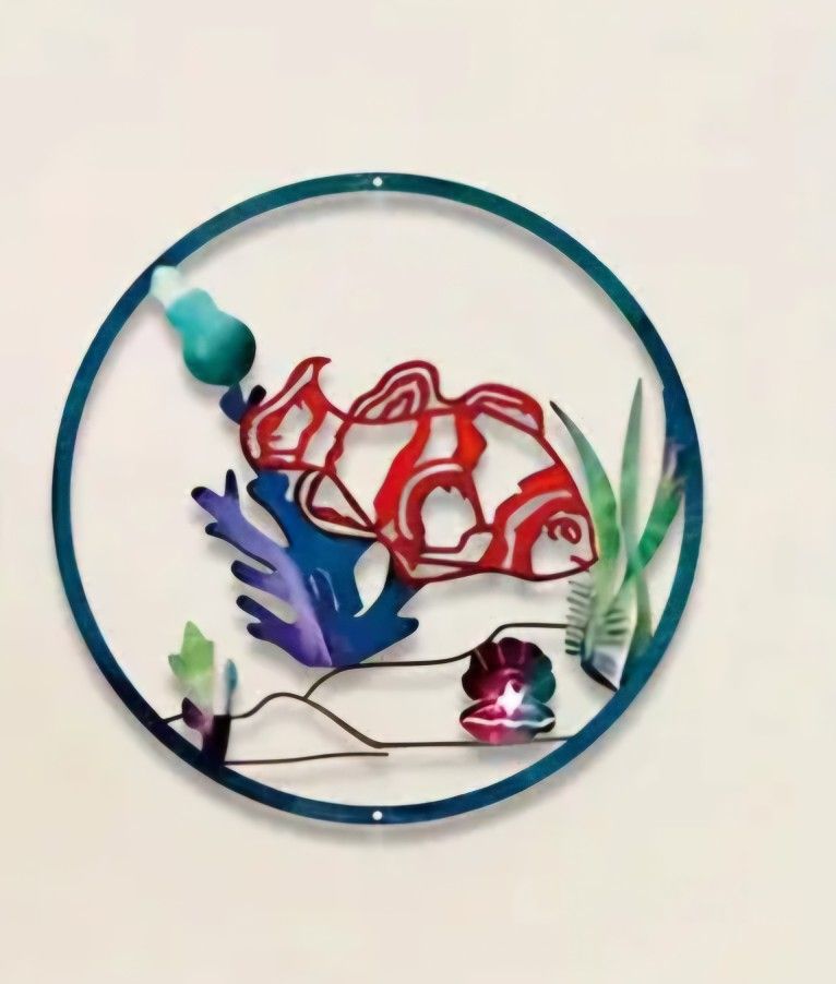 Clown Fish Metal Wall Art