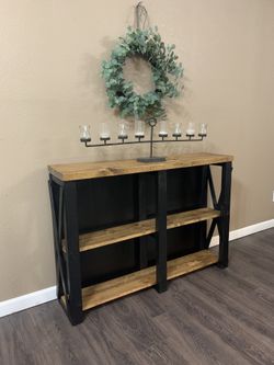 ❤️ $160 brand new custom made farmhouse tv stand entertainment wall unit credenza coffee bar island shelf buffet sideboard table console table shabby 