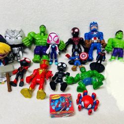 Disney Marvel Toy Lot Spidey and Friends + Avengers Toys