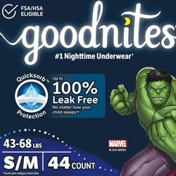 GOODNITES BOYS PULL UPS - 1 Pack Left Of 22