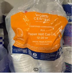 Paper hot cup lids