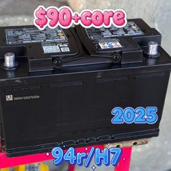 AGM Car Battery Group Size 94r/H7