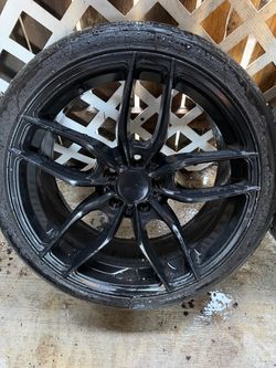 Black Alloy Wheels with Tires(set of four)