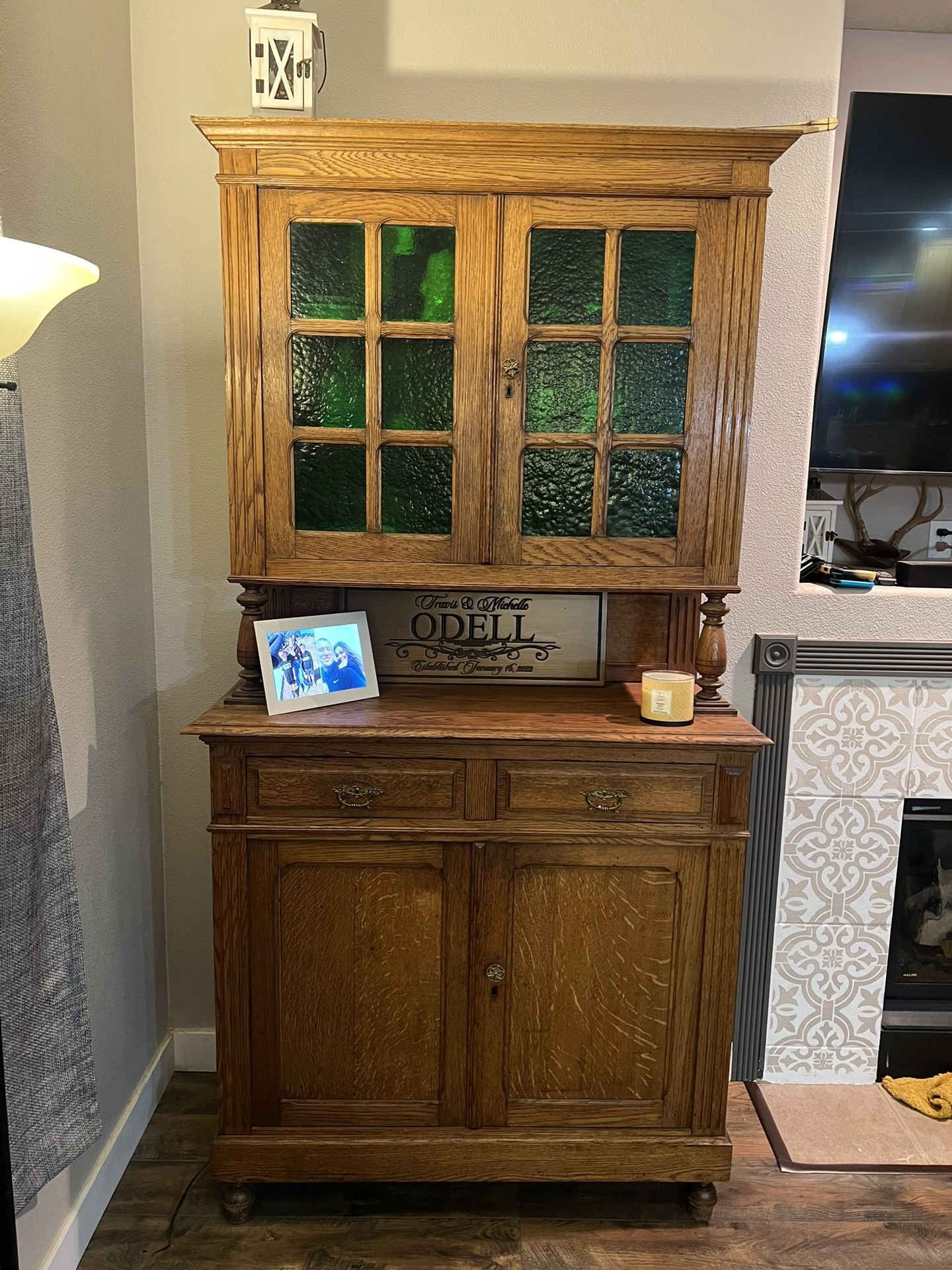 Vintage Oak Hutch