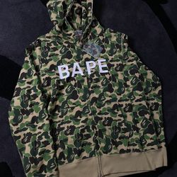 Bape ABC Camo Full Zip Hoodie - Large