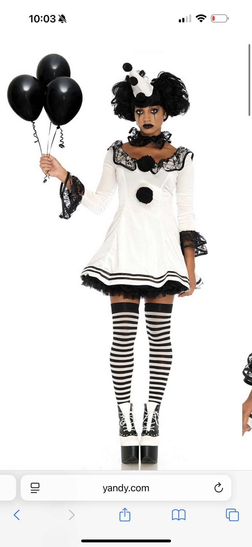 Halloween clown costume