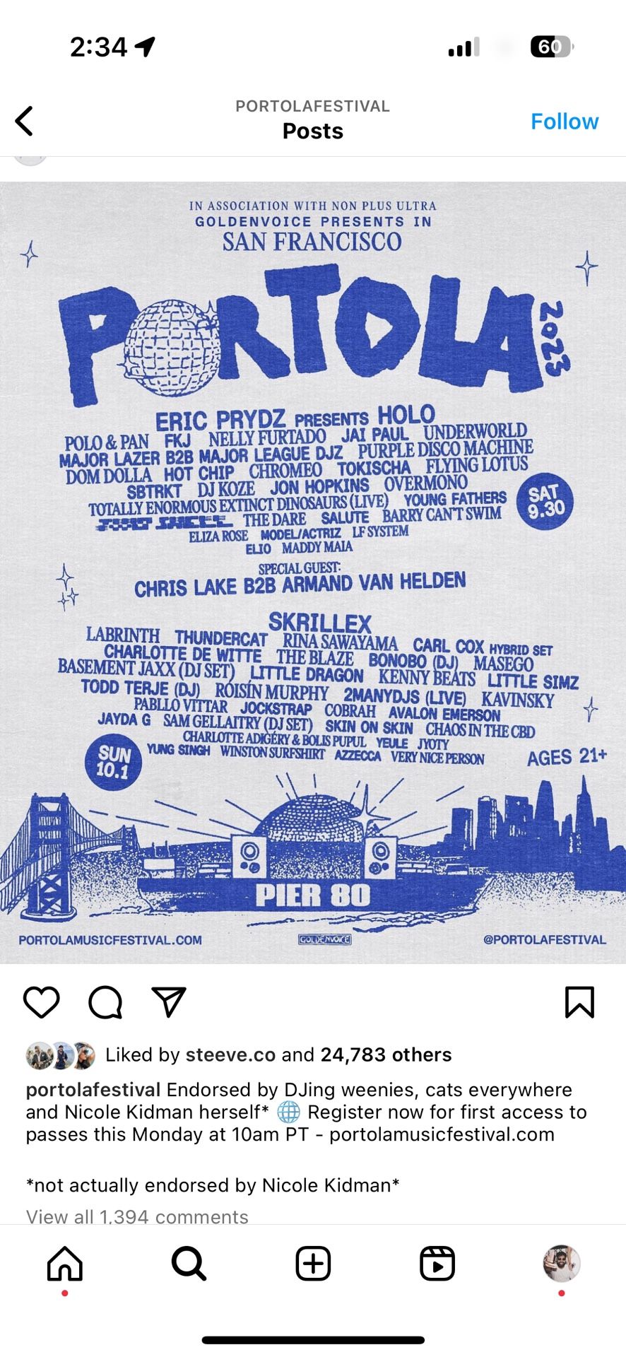 Selling (4) 2 Day GA for Portola