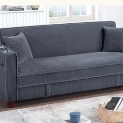 Mega Sale! Katherine Collection Convertible Sofa Hidden Storage + Cup Holder + USB Ports-Available in 3 colors. Now On Sale 469.00 Free Delivery 🚚 