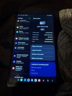 Samsung tablet A7 lite