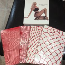 Red Fishnet Tights