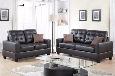 2pc Espresso sofa set $399 new