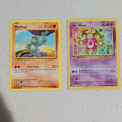 Pokémon Cards Machop and Mr. Mime