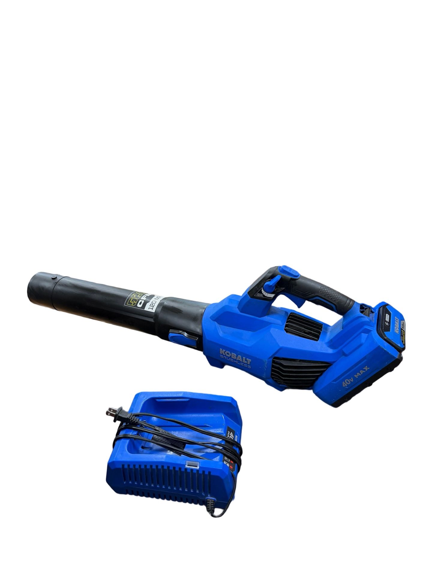 Kobalt Gen4 40-volt 520-CFM 120-MPH Battery Handheld Leaf Blower 4.0 Ah Battery And Charger