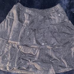 Girls Skirt Size 7 Cartwheel Scooter Black Sparkles 