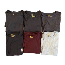 Carhartt T-Shirt Shirt Bundle Lot 6 Mens Medium Original Fit