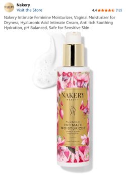 Nakery Intimate Feminine Moisturizer, Vaginal Moisturizer for Dryness, Hyaluronic Acid Intimate Cream, Anti Itch Soothing Hydration, pH Balanced, Safe