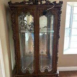 Antique reproduction Curio cabinet