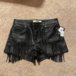 Women’s Leather Fringe Shorts Size 30 