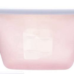Pink Zip Lock Bag Fresh-keeping Silicone Food Storage Bag Reusable Storage Bag