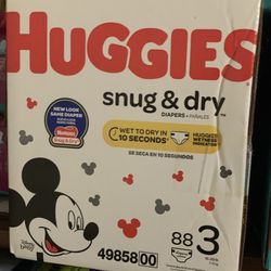 HUGGIES…SIZE3…88ct…$23.00