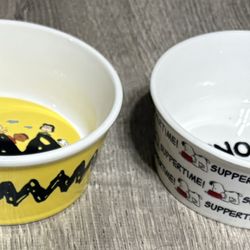 Charlie Brown And Snoopy Dog Bowls 🐶