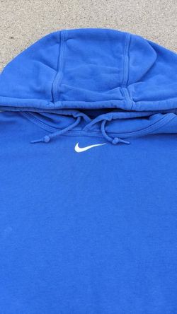 Vintage Nike Center Swoosh Hoodie Royal Blue Hoodie - Men's Size Medium