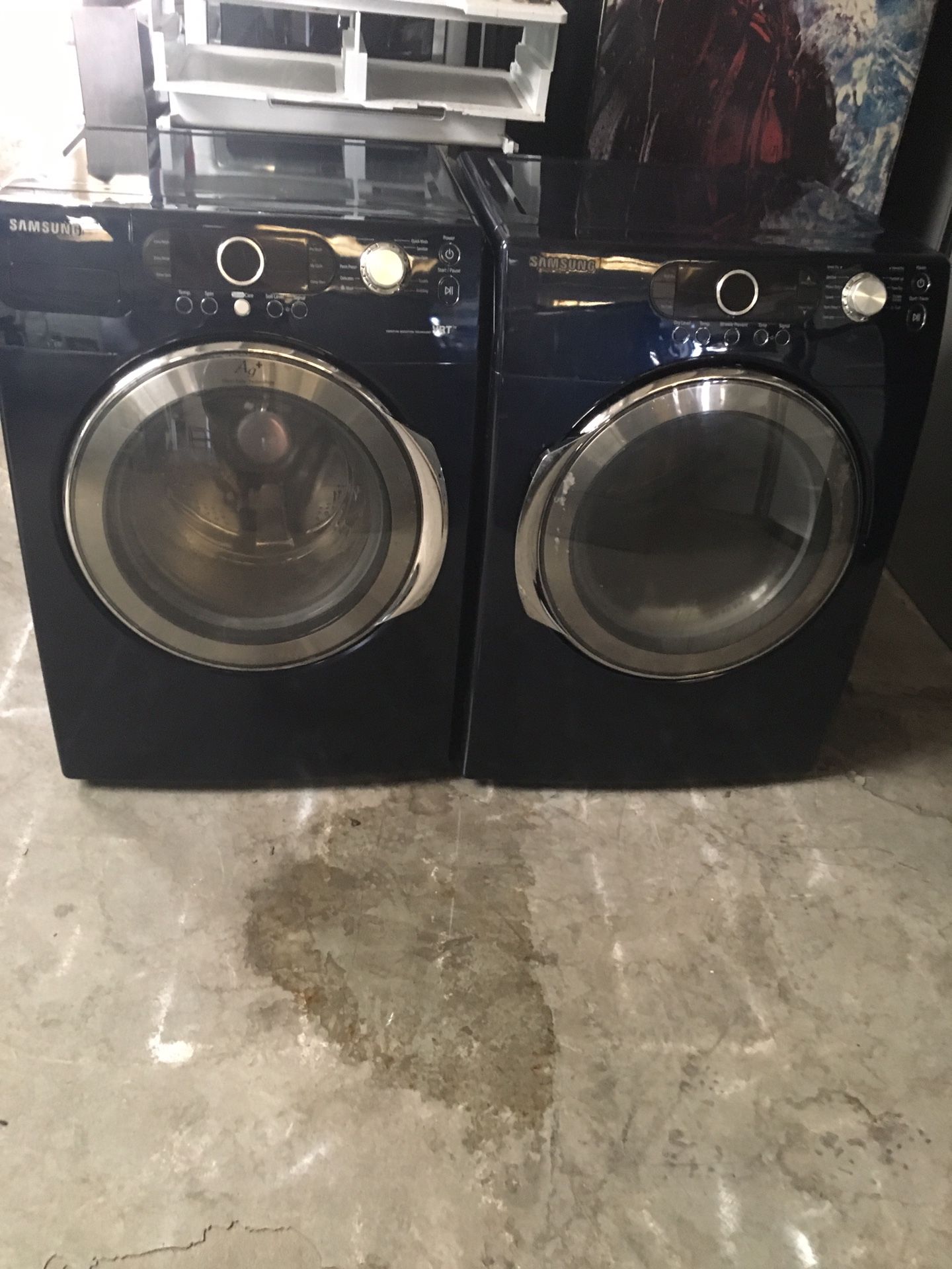 Set washer and dryer brand Samsung electric dryer everything is good working condition 90 days warranty delivery and installation